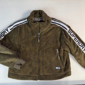 SuperDry Cropped Fleece Jacket - Size 12